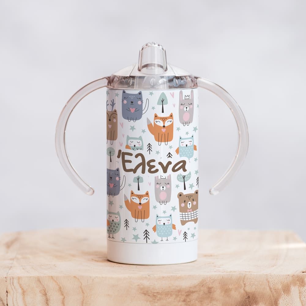 Owls - Straight Double Wall Stainless Steel Sippy Cup - GOTShirts