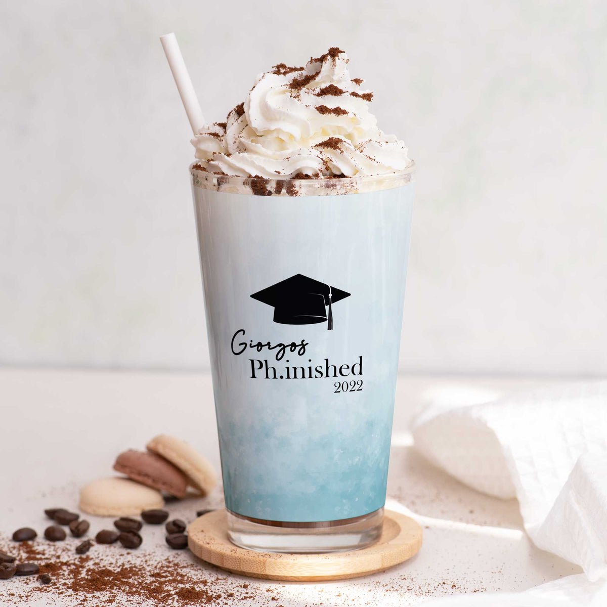 Ph.inished - Glass Latte Mug - GOTShirts