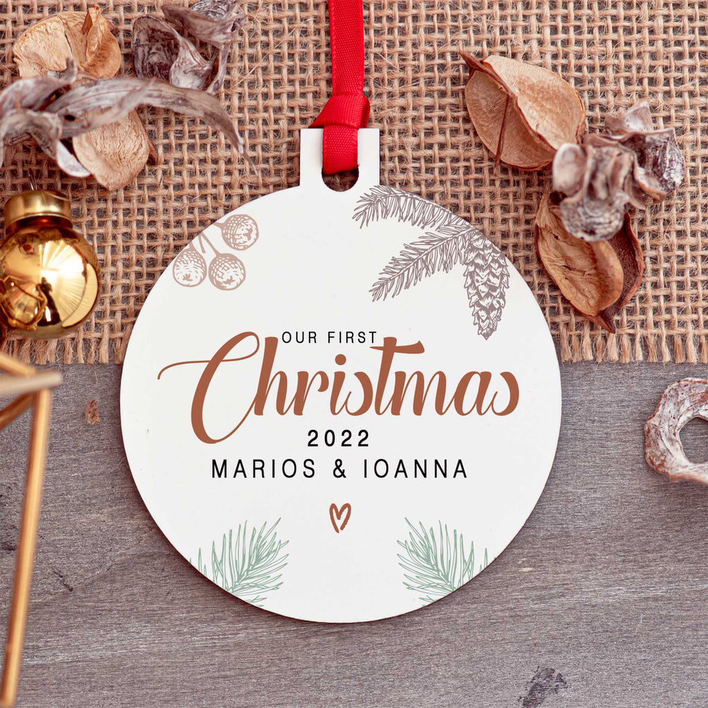 Our First Christmas - Wooden Ornament