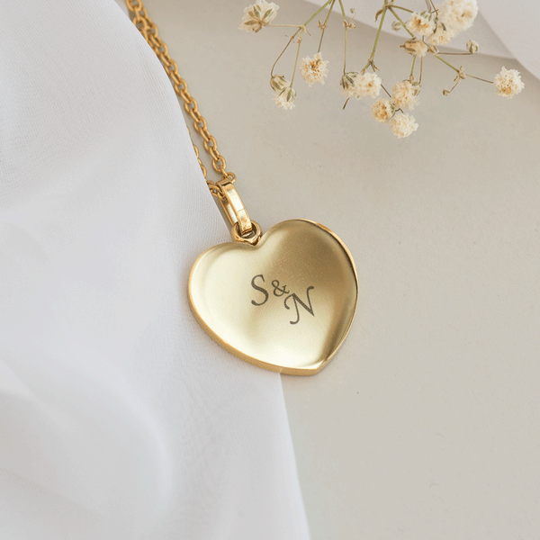 Love For Ever - Heart Necklace (Engraved)