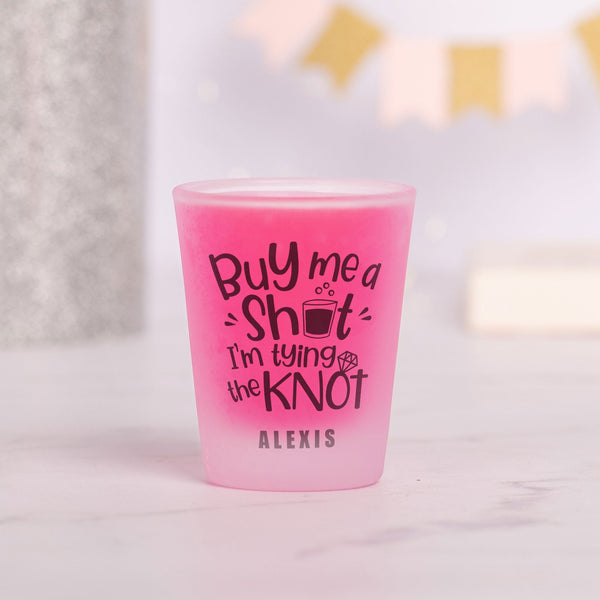 Buy Me A Shot (For Groom) - Frosted Shot Glass - GOTShirts