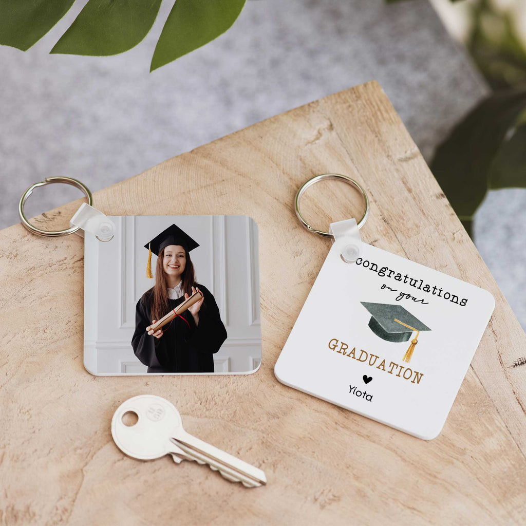 Congratulation On Your Graduation - Square Plastic Keyring