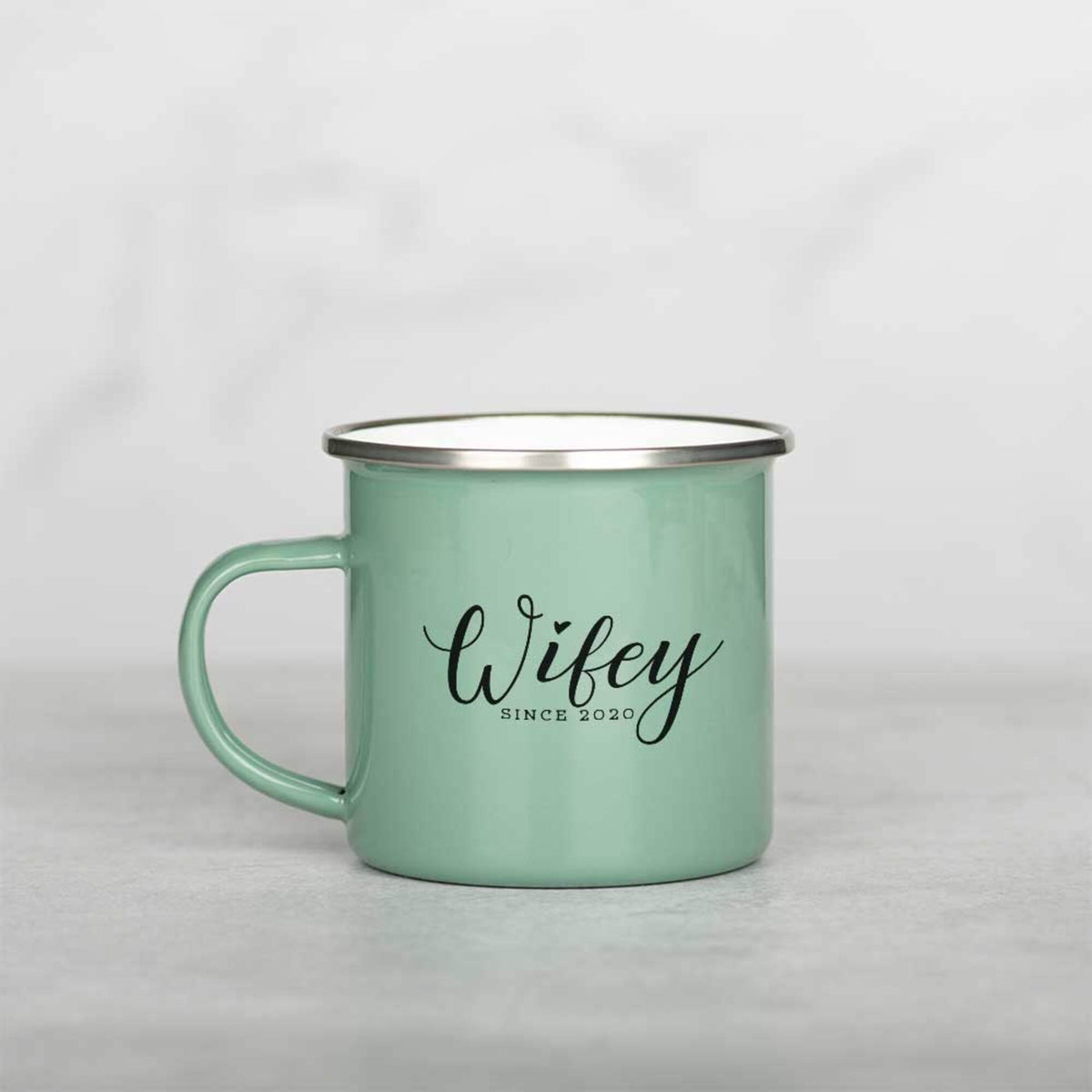 Wifey - Colored Enamel Stainless Steel Mug - GOTShirts