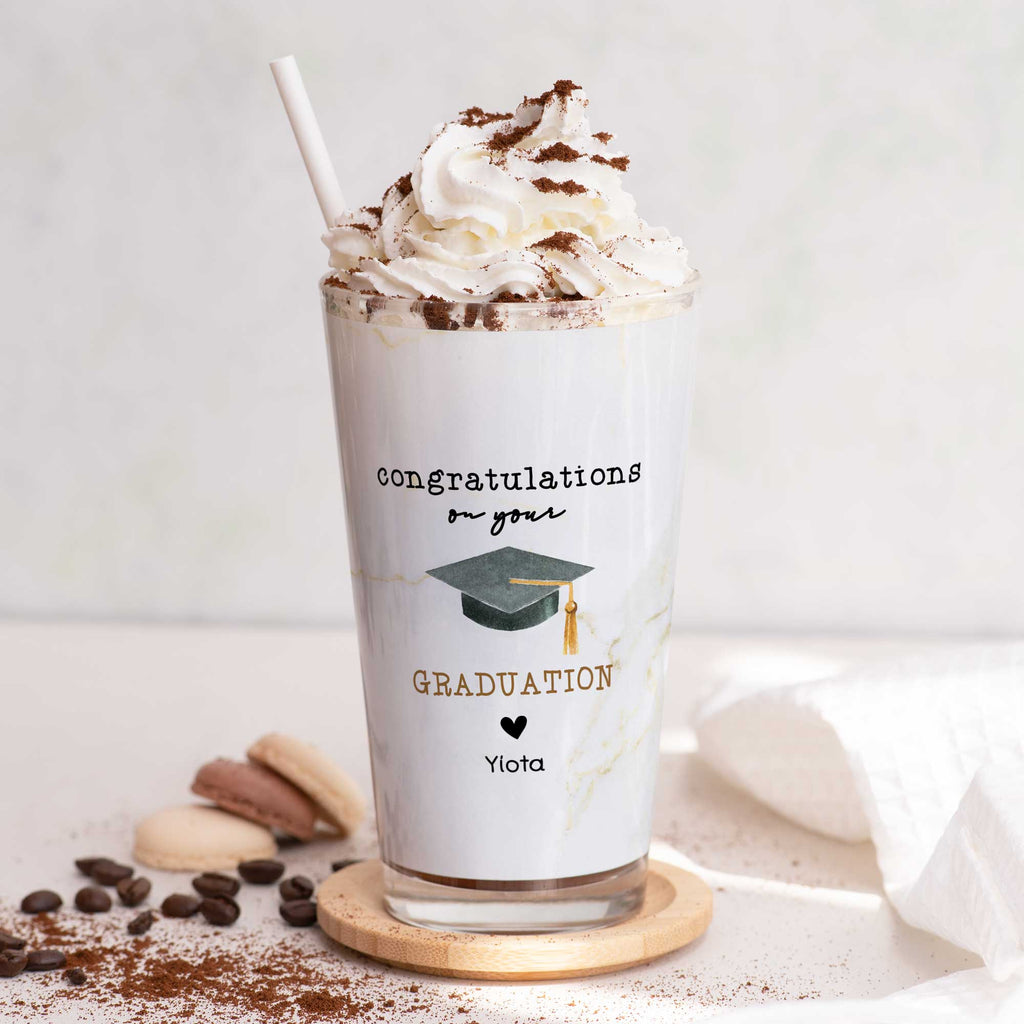 Congratulations On Your Graduation - Glass Latte Mug - GOTShirts