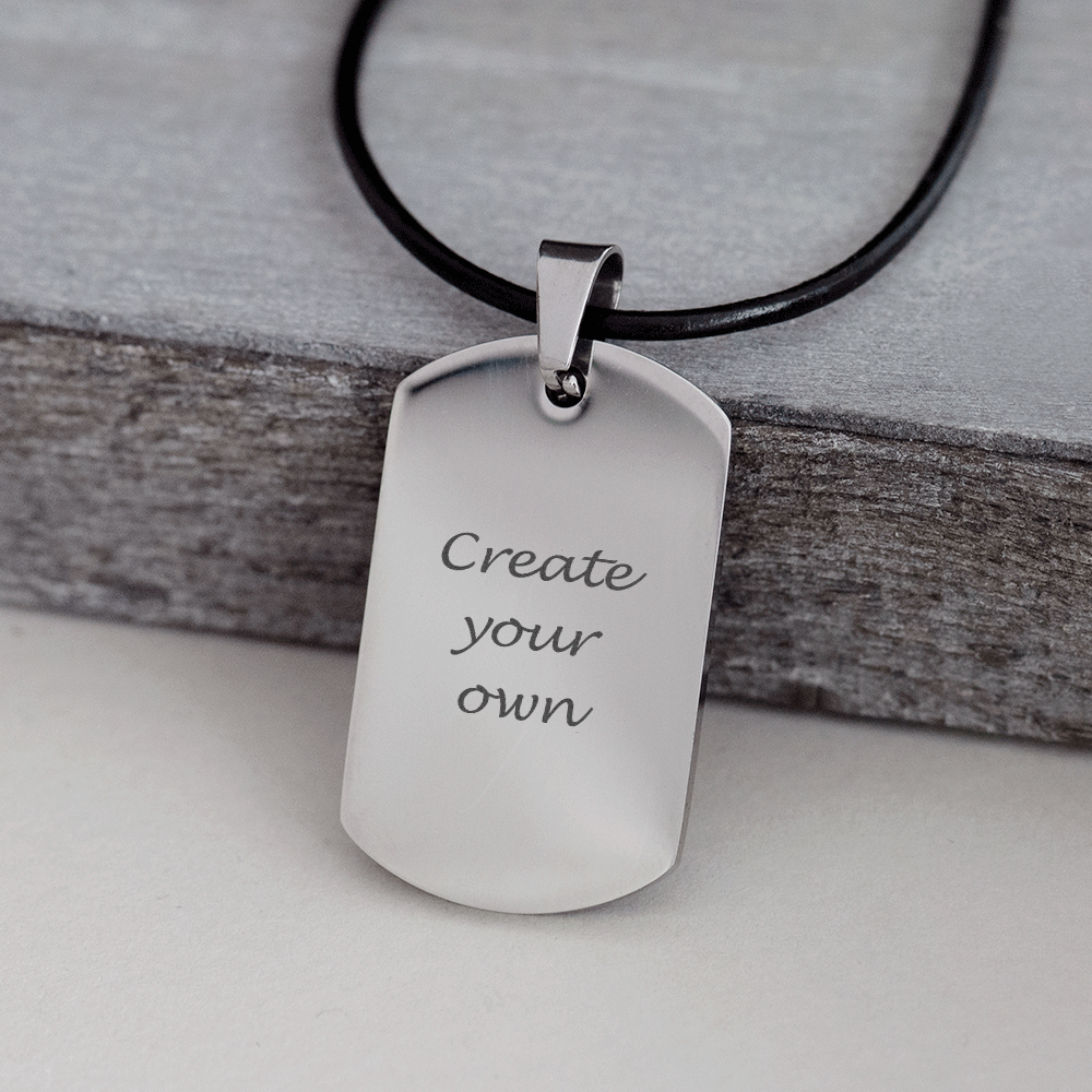 Κολιέ Dog Tag (Χαραγμένο)
