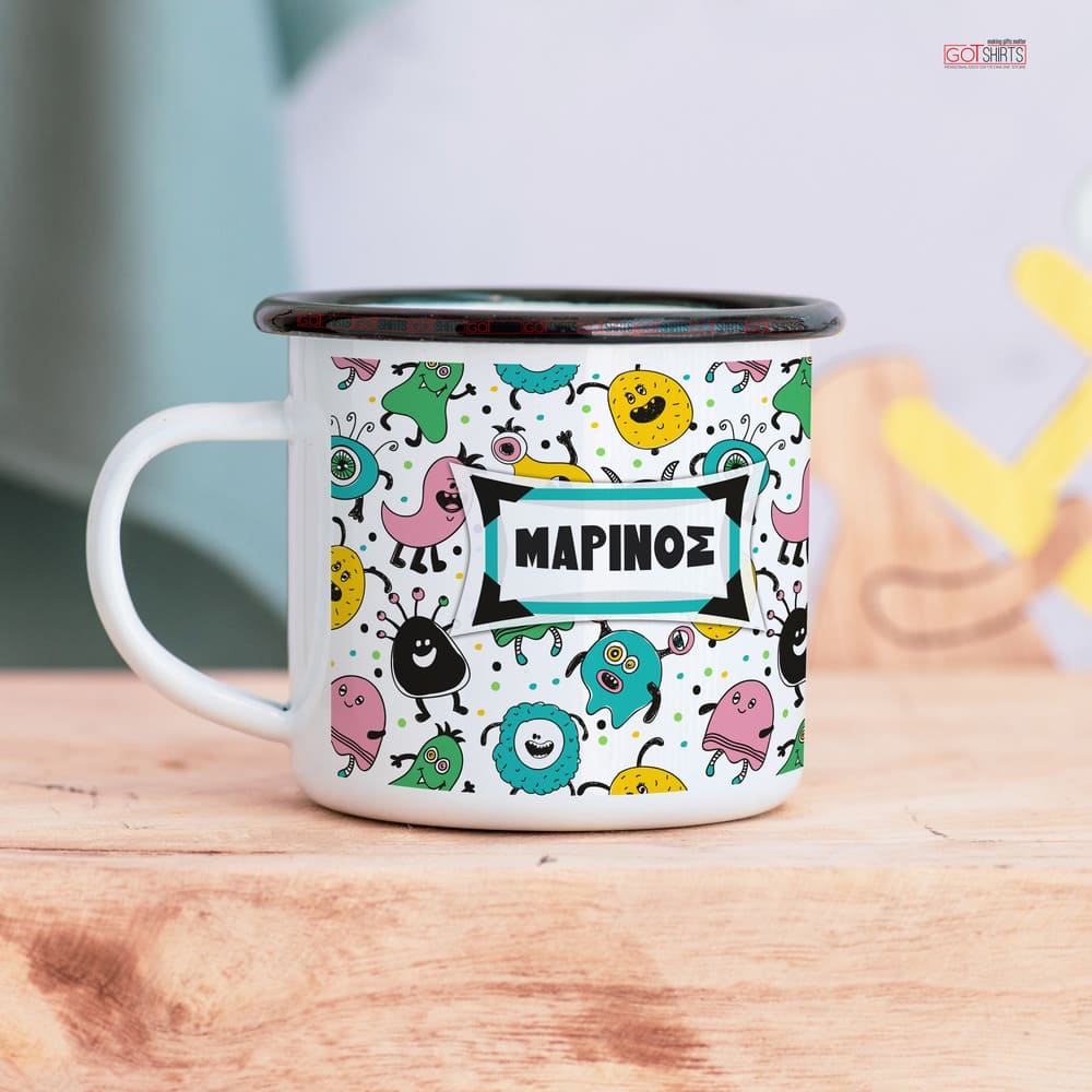 Monster Pattern - Stainless Steel Enamel Mug
