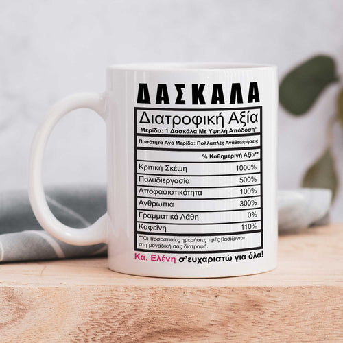 Teacher's Nutrition Facts - Ceramic Mug 330ml - GOTShirts