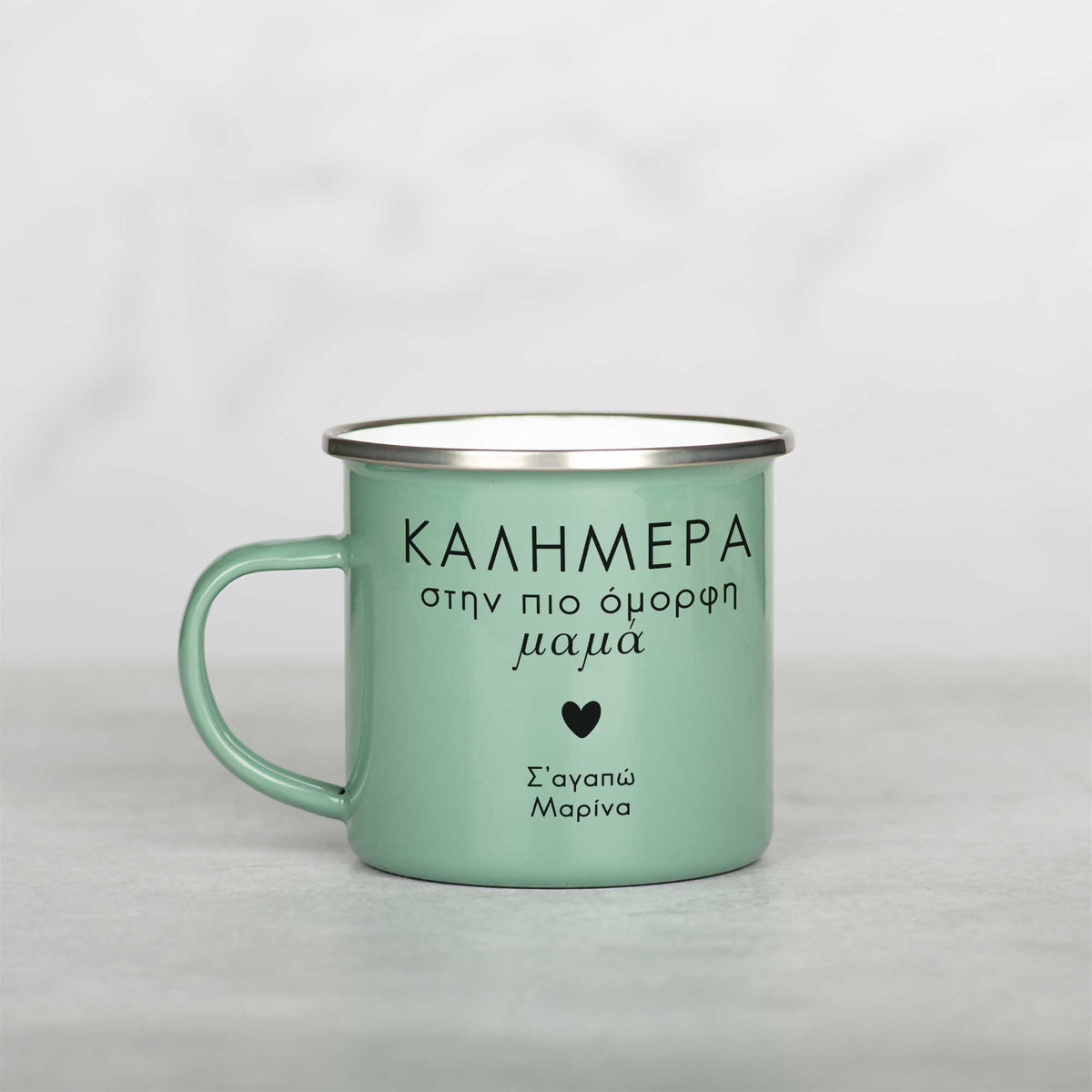 Good Morning Mom - Colored Enamel Stainless Steel Mug - GOTShirts
