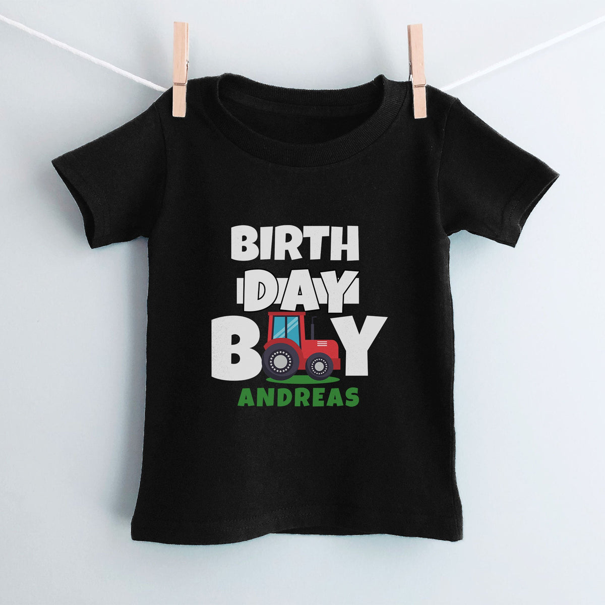 Red Tractor Birthday Boy T-Shirt - GOTShirts
