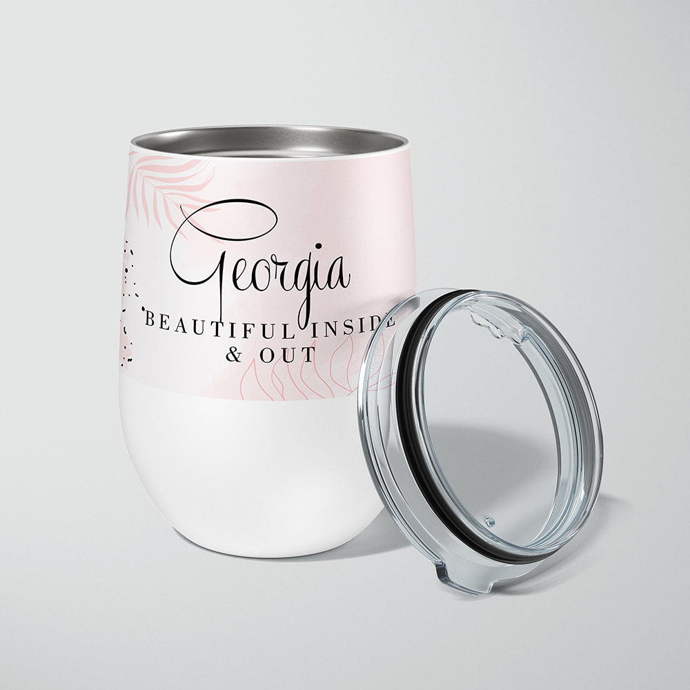 Beautiful Inside & Outside - Stainless Steel White Mug