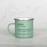 "Mother" Definition - Colored Enamel Stainless Steel Mug - GOTShirts