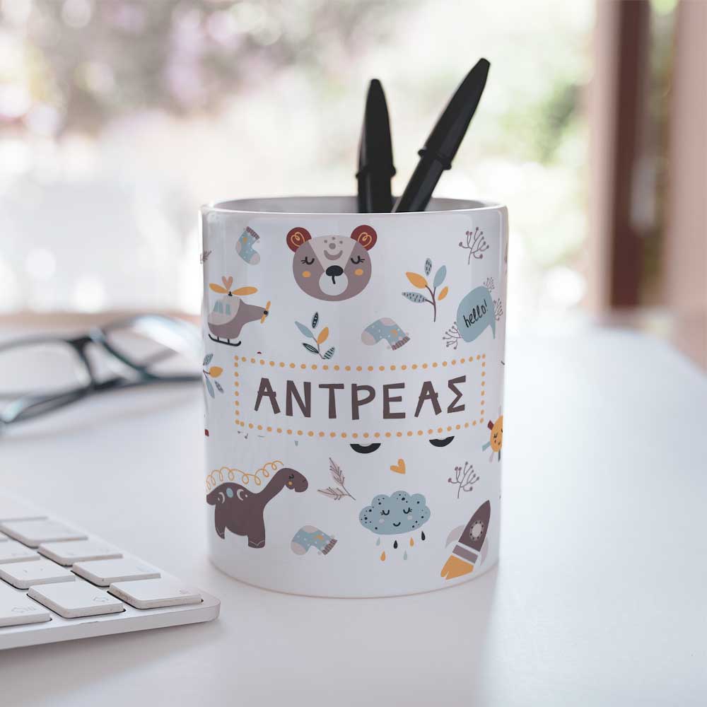 Animals & Vehicles - Ceramic Pencil Holder - GOTShirts