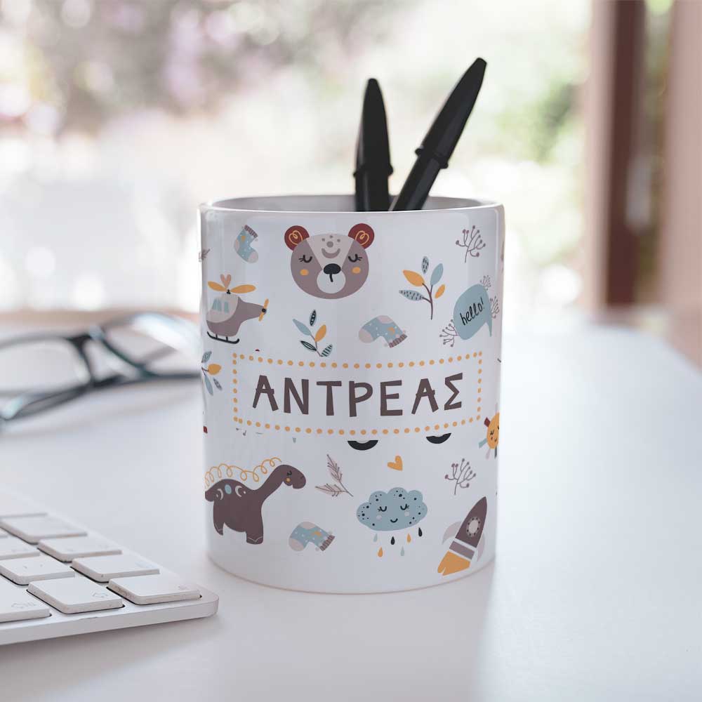 Animals & Vehicles - Ceramic Pencil Holder