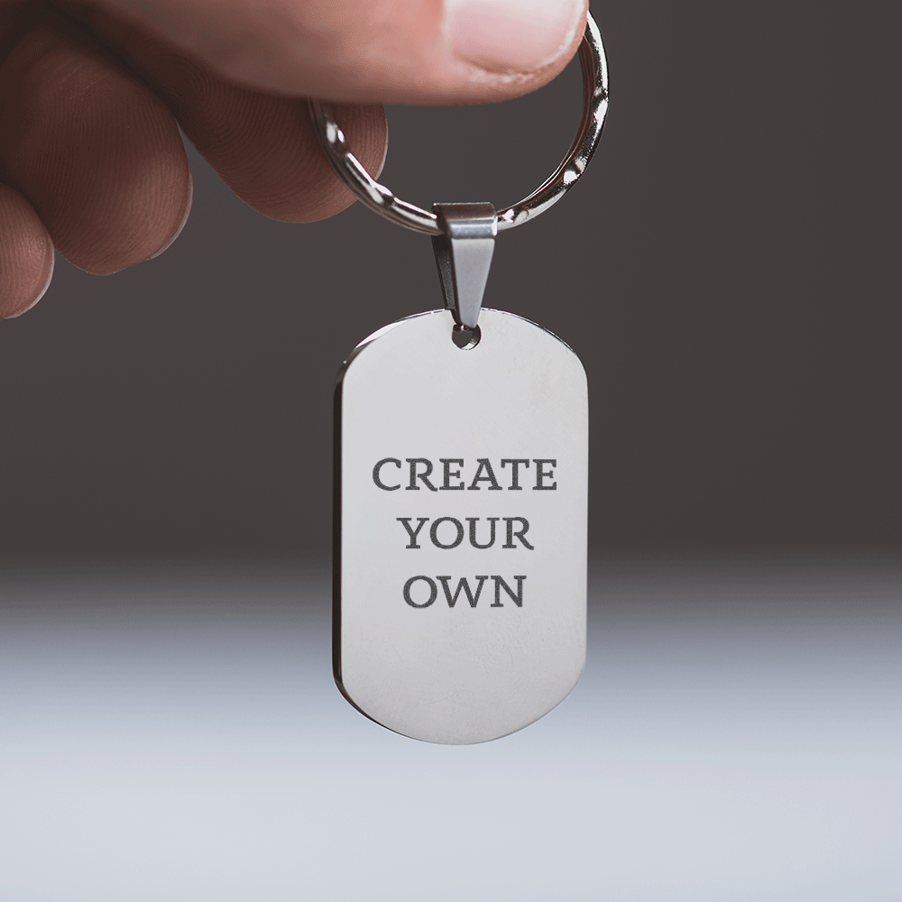 Dog Tag Keyring (Engraved)