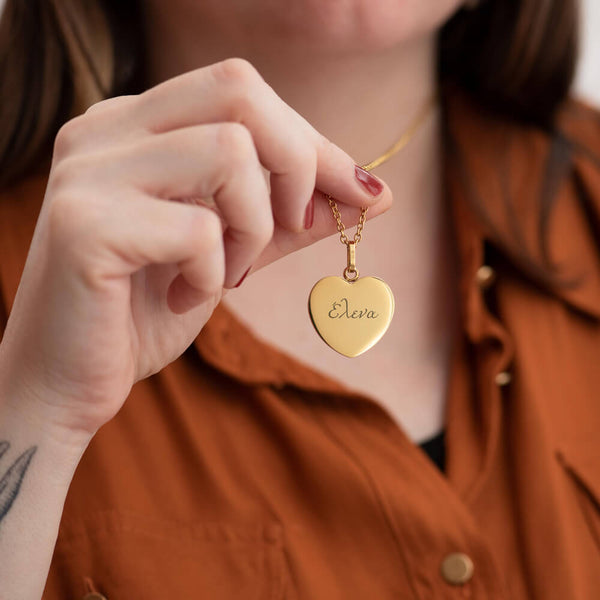 Heart Necklace (Engraved) - GOTShirts